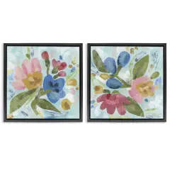 Stupell Industries Eclectic Flower Bundles 2pc Floating Frame Set Design by June Erica Vess