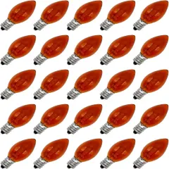 Transparent Orange C7 Light Bulbs