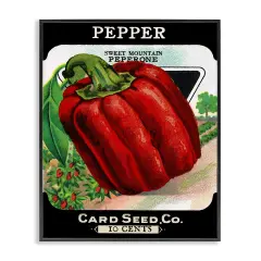 Stupell Industries Vintage Garden Peppers Framed Giclee Design by Lil' Rue
