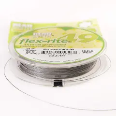 The Beadsmith Flex-Rite Beading Wire - Stainless Steel Micro Flexible Wire, 49 Strand, Clear Color, .014" Diameter, 30-Foot Spool, Nylon Coated