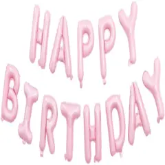 13 Pcs Happy Birthday Foil Balloon - (Pink)