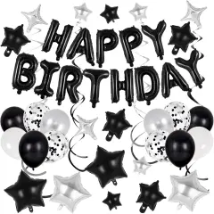 55 Pcs Happy Birthday Balloons Letters Banner