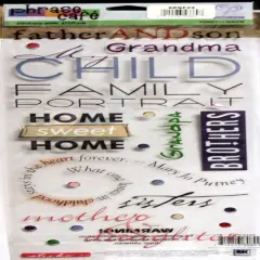 Sticko Phrase Cafe' XXL Home Sweet Home Clear Stickers