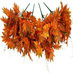 4PCS Artificial Maple Leaf Shrubs Fake Fall Leaves-4pcs Maple