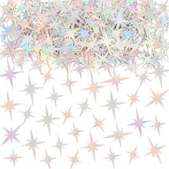 100PCS Star Confetti Sliver Star Foil Sequin Table Confetti