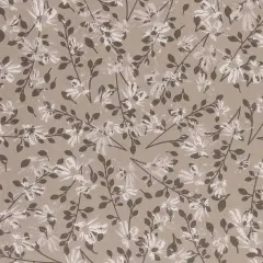 Mook Fabrics Aster Floral Cotton Fabric [108 in. Wide] - By The Yard Roasted Cashew