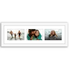 Americanflat 6x20 Collage Picture Frame - Fits Three 4x6 Photos or One 6x20 Picture