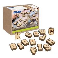 Kaplan Early Learning Company Bark Block Letters - 36 Pieces