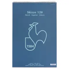 Hahnem&uuml;hle Skizze Spiral-Bound Sketch Pad - 11.69" x 16.53", 50 Sheets, 120 gsm