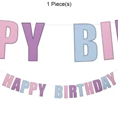 Pastel Happy Birthday Garland