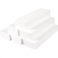 6 Pack Foam Blocks for Crafts - 12x4x2" Polystyrene Brick Rectangles for Art Sculpting, Flower Arrangements, DIY, Packing White