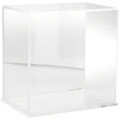 Plymor Clear Acrylic Display Case, 12" W x 8" D x 12" H Clear (Mirrored)