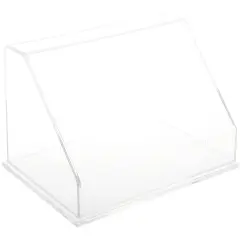 Plymor Clear Acrylic Slanted Front Display Case, 12" W x 8" D x 8" H
