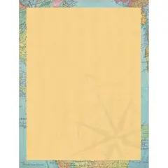 Travel the Map Computer Paper, 8.5" x 11", 50 Sheets
