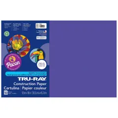 Construction Paper, Purple, 12" x 18", 50 Sheets
