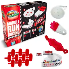 Marble Genius Marble Racing Booster Set - 10 Pieces Total (Marbles Not Included), Construction Building Blocks Toys for Ages 3-14, With Instruction App Access, Add-On Set