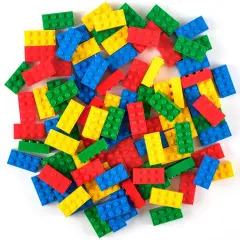 Strictly Briks Classic Bricks Starter Kit, Blue, Green, Red, and Yellow, 96 Pieces, 2x4 Studs, Building Creative Play Set for Ages 3-14, 100% Compatible with All Major Brick Brands Multicolor