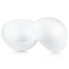 2 Pack Half Sphere Foam Balls for Crafts - 7.8 x 7.8 x 3.9" Large Hollow Dome for DIY, Art Supplies, Modeling (White)