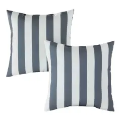 Outdoor 17 x 17 in. Square Throw Pillow (2-Pack) Canopy Gray