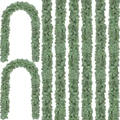 36Pcs Eucalyptus Garland,Artificial Eucalyptus Leaves Table Greenery Garland Wreath Vines for Wedding Party Table Fireplace Bedroom Wall Decor