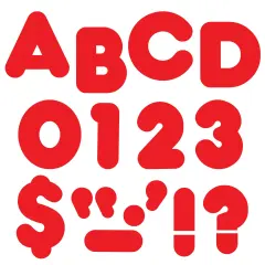 Red 4" Casual Uppercase Ready Letters&reg;