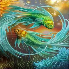5D DIY Diamond Art Painting Kits for Adults Full,Fish Full Drill Embroidery Paintings Rhinestone Pasted DIY Painting Cross Stitch Arts Crafts for Home Wall Decor 15.8&times;19.8Inches.