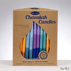 Rite Lite Premium Menorah Hanukkah Candles - 5.25" - Tricolor Multi - 45ct