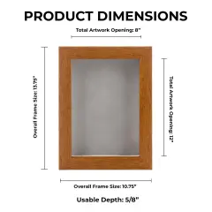 Warm Honey Brown Wood Shadow Box Frame with Acrylic Front - Light Brown Suede Backing, 30 Sizes
