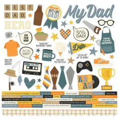 Father's Day Cardstock Stickers-12"X12"