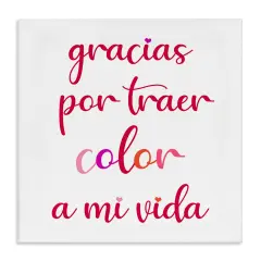 Stupell Industries Gracias por Traer Color Canvas Wall Art