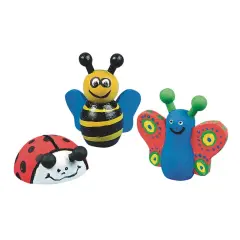 Wooden Bee, Butterfly and Ladybug Craft Kit (Pack of 12)