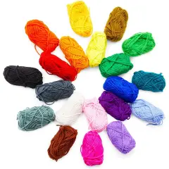 20 Pack Medium #4 Yarn for Crocheting, Acrylic Skein Kit, Knitting Crochet Supplies, 420 Yards Multicolor