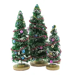 Cody Foster 16.0 Inch Rustic Winter Tree Set/3 Christmas Decorative Tree Set , Christmas Decor Christmas Bright Decorated Multicolored