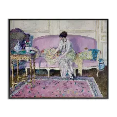 Stupell Industries Classical Woman on Sofa Framed Giclee Wall Art Design by one1000paintings