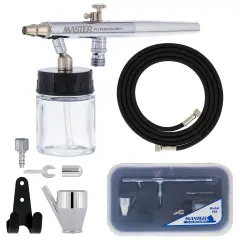 Master Performance S68 Multi-Purpose Precision Dual-Action Siphon Feed Airbrush, 0.35 mm Tip, 3/4 oz Bottle (Includes 6 ft. Braided Air Hose)