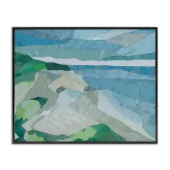 Stupell Industries Ocean Overlook Abstraction Framed Giclee Wall Art Design by Coco Good