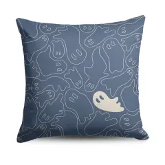 Halloween 18 Inch Throw Pillow Ghost Shapes
