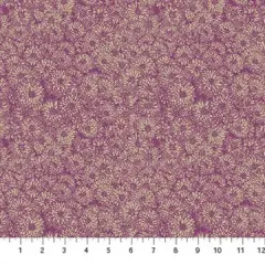 Purple Dahlias Indelible by Anna Maria for Northcott Cotton 44"/45" Fabric Per Yard