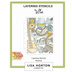 Lisa Horton Crafts A6 Layering Stencil-Musical