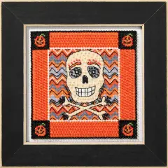 Debbie Mumm Counted Cross Stitch Kit 5.13"X5.13"-Skull