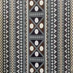 1 Yard Fijian Tapa Polyester Fabric, 36in L x 56in W Inspired Textile Golden Brown