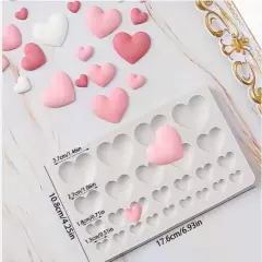 Large 25 cavity Silicone Heart Mold,