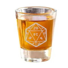 2oz D20 Shot Glass