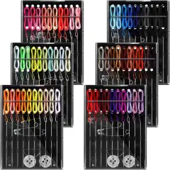 6 Boxes (60 Pcs) Pre Threaded Needle Kit Assorted Color (Mixed Color)