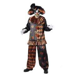 Halloween Clown Costume One Size Scary Masked Outfit For Party Fun