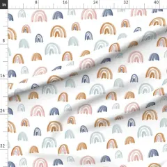 Various Fabrics by the Yard or Fat Quarter Earth Tones Scattered Watercolor Rainbows Pink Mint Hippie Hippy Nursery Custom Printed Fabric by Spoonflower