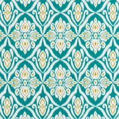 Seabreeze - Aqua & Teal Damask Upholstery Fabric 54 Inches"