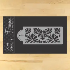 Damask Cake Stencil Tier #2 | C402 by Designer Stencils | Cake Decorating Tools |