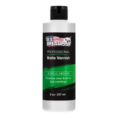 8 oz Matte Acrylic Varnish for Acrylic Painting, Permanent Clear Protection, Reduces UV & Photography Glare