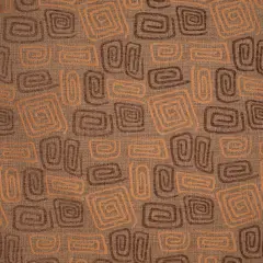 Copper - Brown AbstractGeometric Upholstery Fabric 54 Inches"